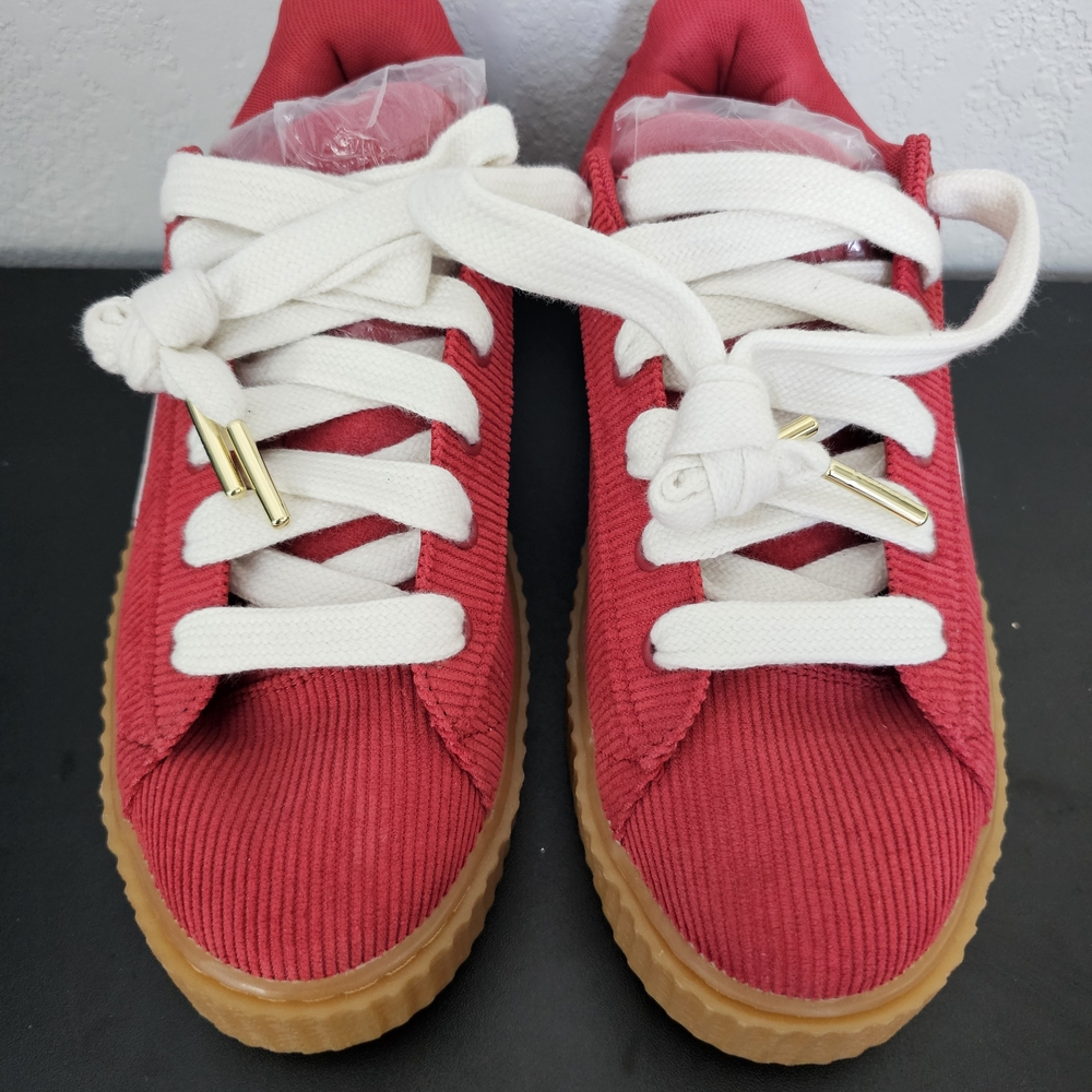 Puma Fenty Red and White Athletic Shoes